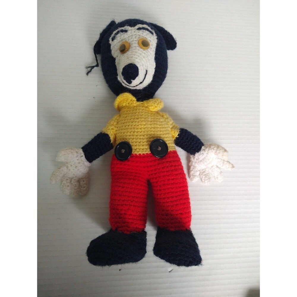 Vintage Crochet Mickey Mouse Doll